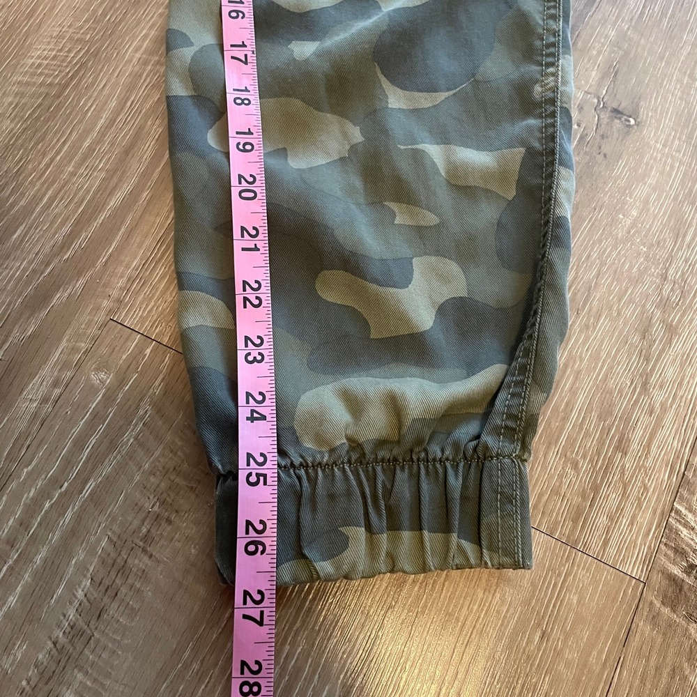 C&C California Womens Medium Jogger Pants Green Camo 100% Lyocell Cargo Utility - Picture 7 of 10